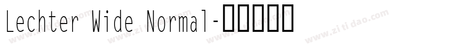 Lechter Wide Normal字体转换
